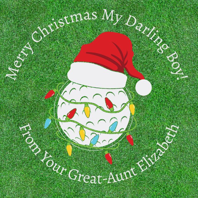 Papier Cadeau Noël de Golfball personnalisé (Créateur téléchargé)