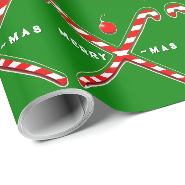 Papier Cadeau Noël de hockey sur gazon (Coin rond)