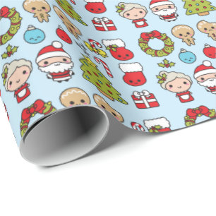 Papier Cadeau Noël de Kawaii