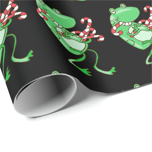 Papier Cadeau Noël de la grenouille — Grenouille, Sucre de canne (Coin rond)