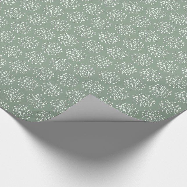 Papier Cadeau Noël de la maman verte Sage (Coin)