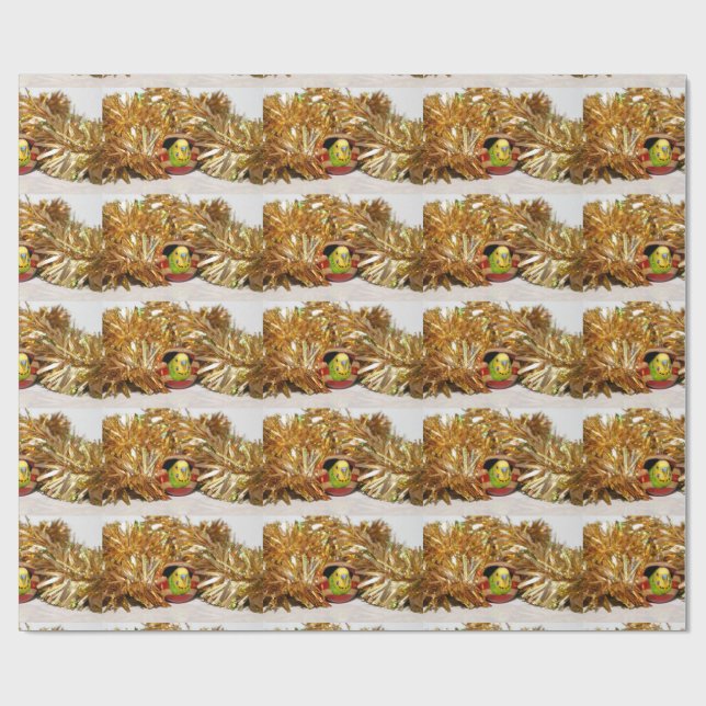 Papier Cadeau Noël de la perruche (Plat)