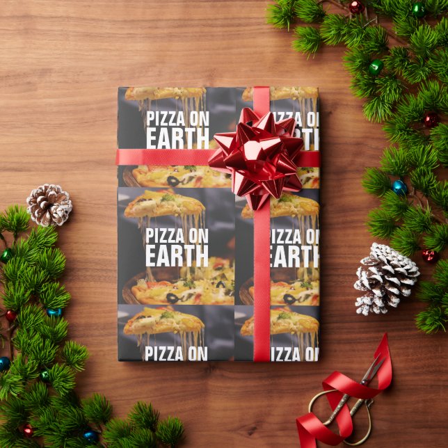 PAPIER CADEAU NOËL DE PIZZA AMUSANT  (Cadeau de vacances)