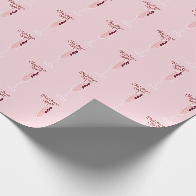 Papier Cadeau Noël de scintillement rose (Coin)