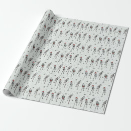 Papier Cadeau Noël de squelette
