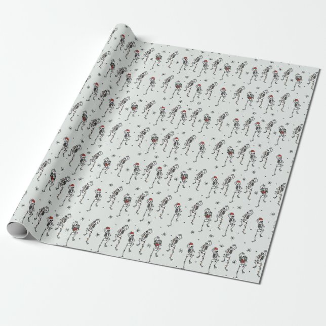 Papier Cadeau Noël de squelette (Déroulé)
