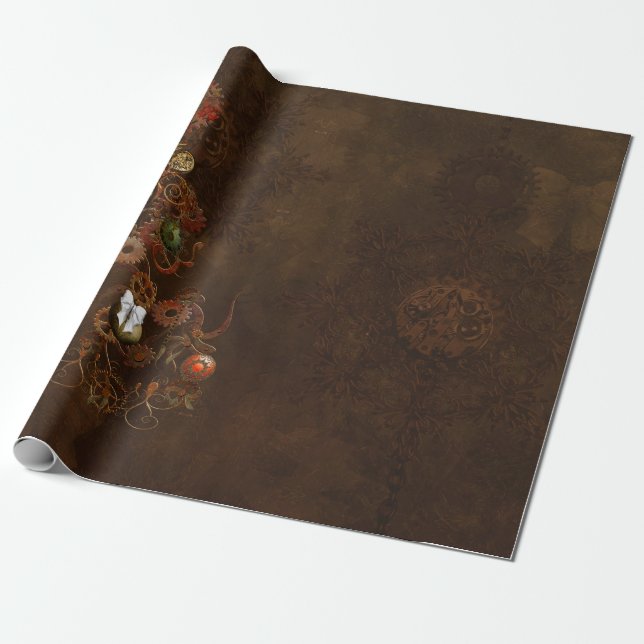 Papier Cadeau Noël de Steampunk (Déroulé)