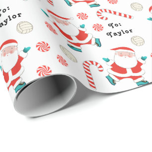 Papier Cadeau Noël de volley-ball créatif