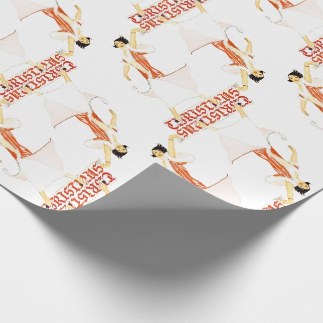 Papier Cadeau Noël des années 1920 (Coin)