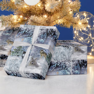 Papier Cadeau Noël des bois avec le papier d'enveloppement des l