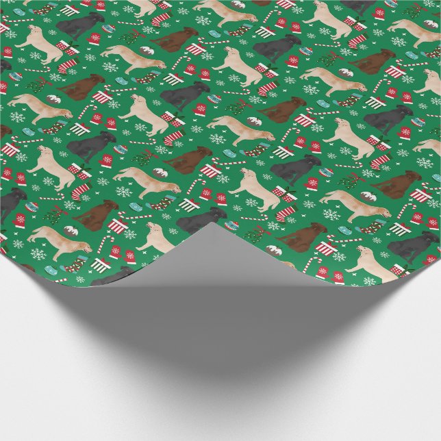 Papier Cadeau Noël des chiens du Labrador (Coin)