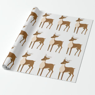 Papier Cadeau Noël des rennes