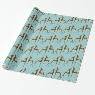 Papier Cadeau Noël des rennes du nez rouge