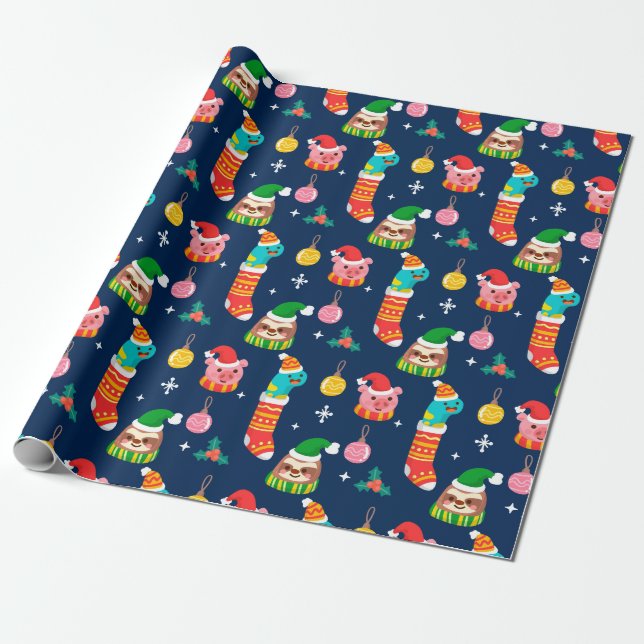 Papier Cadeau Noël drôle (Déroulé)
