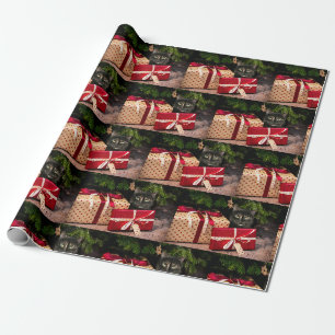 Papier Cadeau Noël du chat Toristeshell