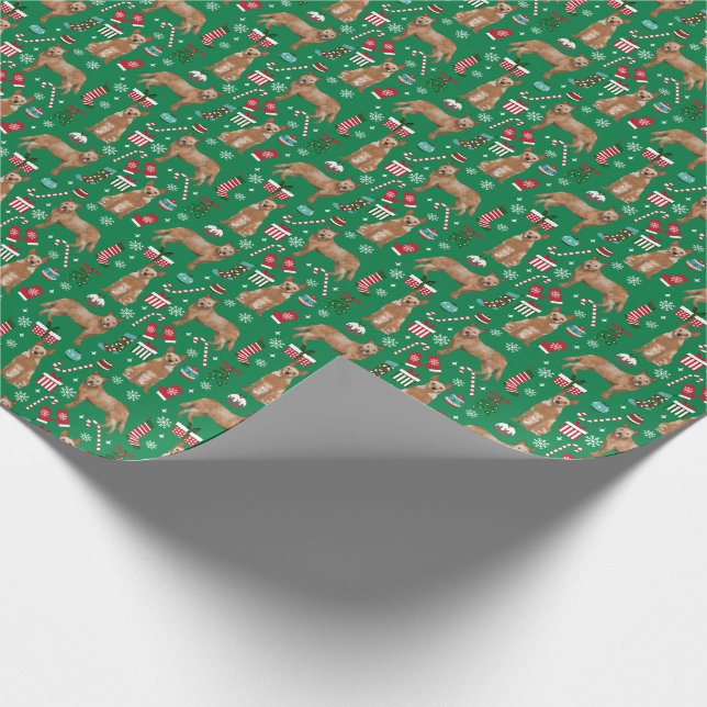 Papier Cadeau Noël du chien de bétail Red Heeler (Coin)