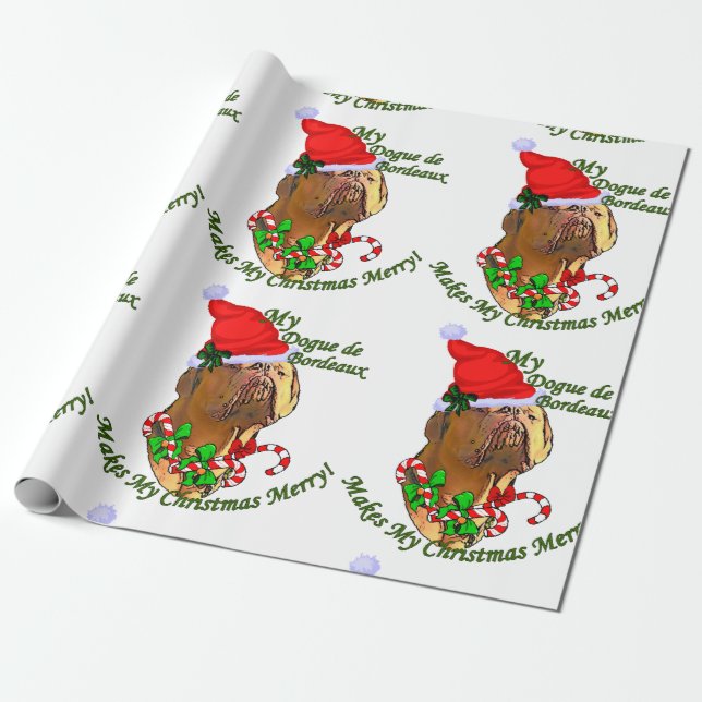 Papier Cadeau Noël du Dogue de Bordeaux (Déroulé)