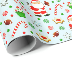 Papier Cadeau Noël du football