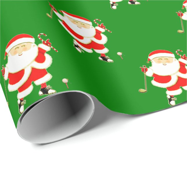 Papier Cadeau Noël du golf (Coin rond)