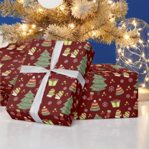 Papier Cadeau Noël du mignon Maroon