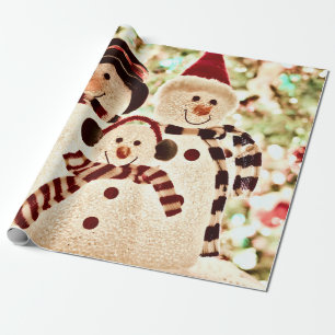 Papier Cadeau Noël du mignon Snowman