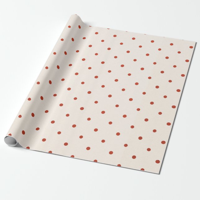 Papier Cadeau Noël du Motif blanc et rouge (Déroulé)