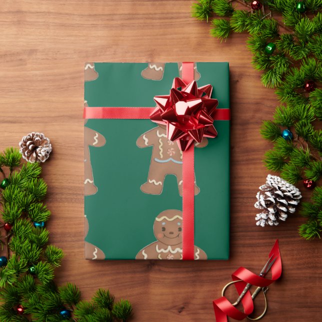 Papier Cadeau Noël du pain d'épices (Cadeau de vacances)