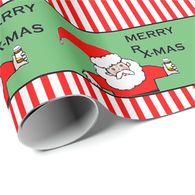 Papier Cadeau Noël du pharmacien (Coin rond)