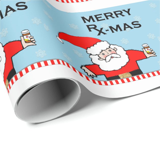 Papier Cadeau Noël du pharmacien (Coin rond)