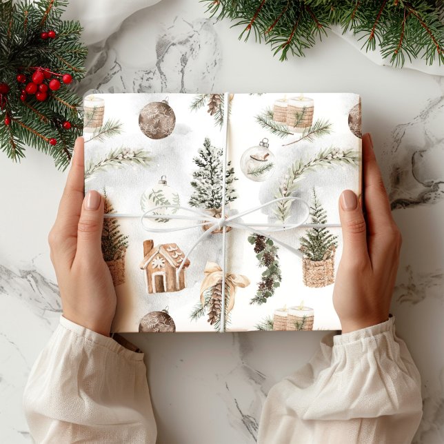 Papier Cadeau Noël du pin sylvestre (Créateur téléchargé)