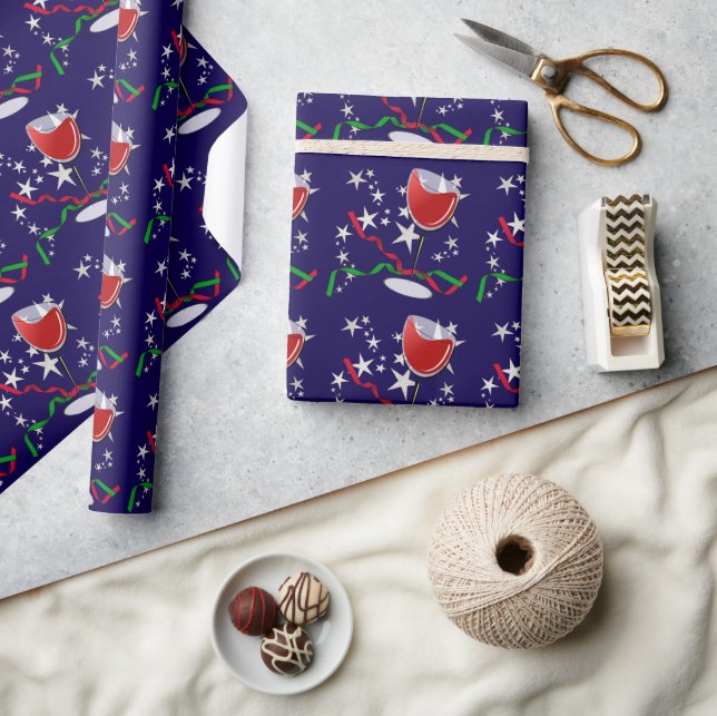 Papier Cadeau Noël du vin rouge (Artisanat)
