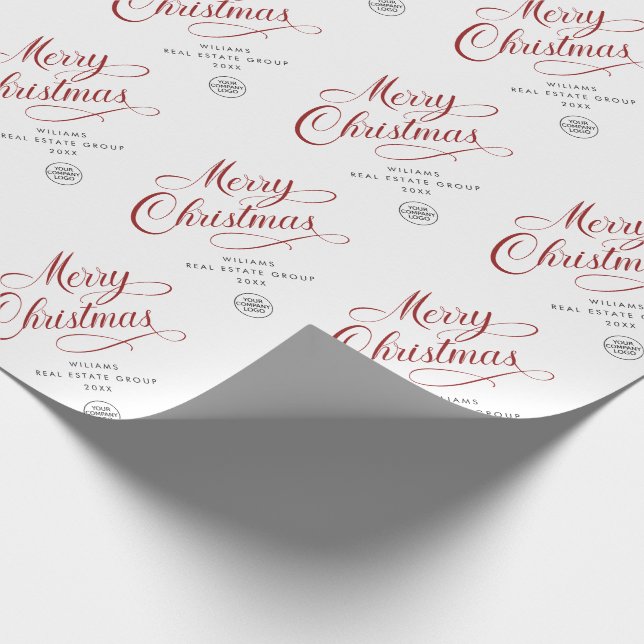 Papier Cadeau Noël élégant minimaliste d'entreprise (Coin)