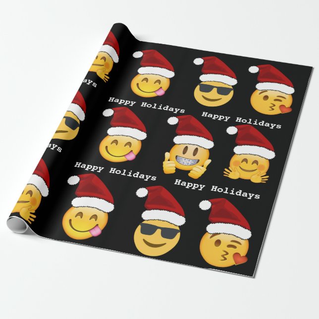 Papier Cadeau Noël Emoji (Déroulé)