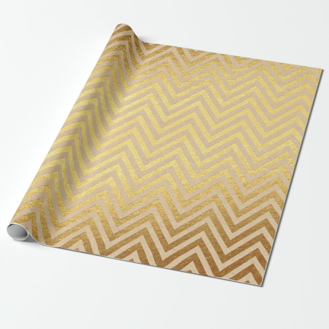 Papier Cadeau Noël en feuille d'or (Déroulé)