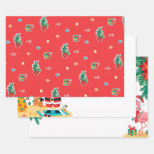 Papier cadeau Noël en juillet