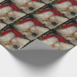 Papier Cadeau Noël endormi de tresse de casquette de père Noël