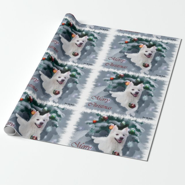 Papier Cadeau Noël Eskimo Chien américain (Déroulé)