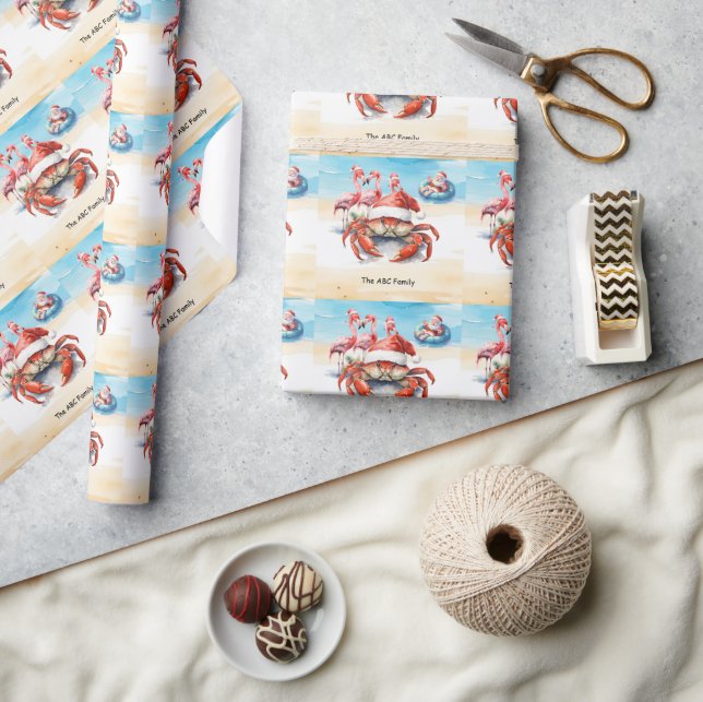 Papier Cadeau Noël Été Père Noël En Juillet (Artisanat)