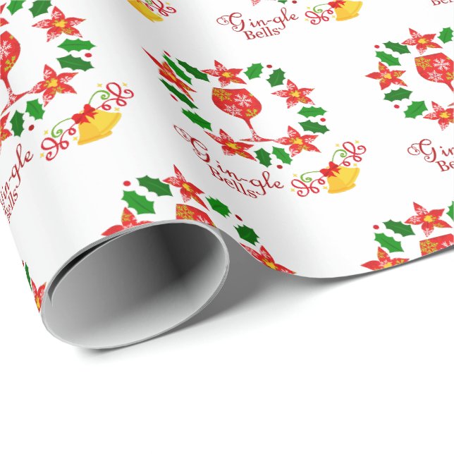 Papier Cadeau Noël Gin-gle Bells (Coin rond)