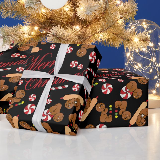 Papier Cadeau Noël Gingbread Candy Fun (Vacances)