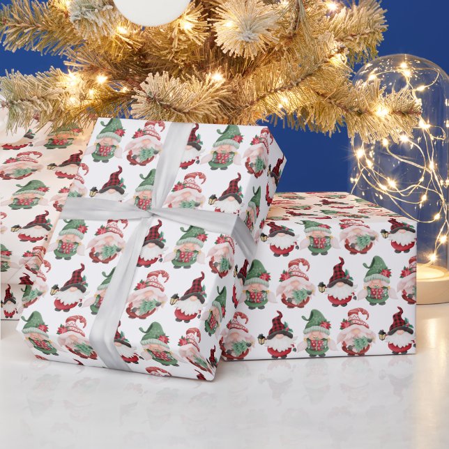 Papier Cadeau Noël Gnome mignon (Vacances)