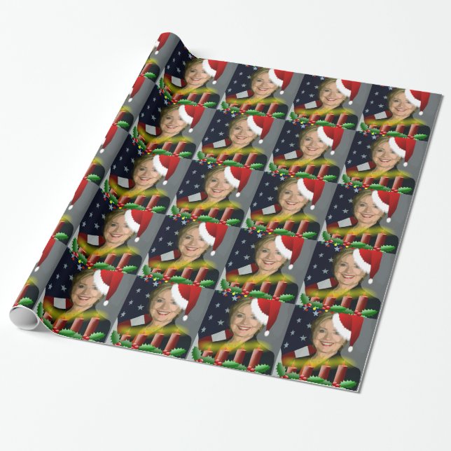 Papier Cadeau noël hillary clinton (Déroulé)
