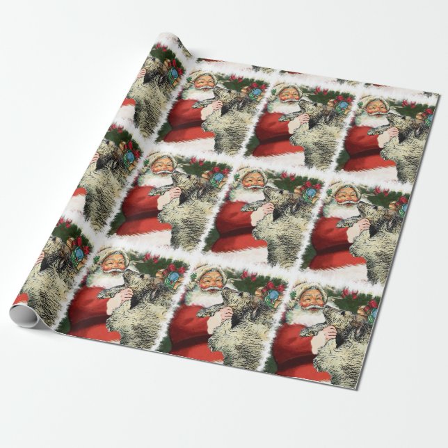 Papier Cadeau Noël irlandais Wolfhound (Déroulé)