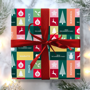 Papier Cadeau Noël Joyeux Jours fériés Nom moderne