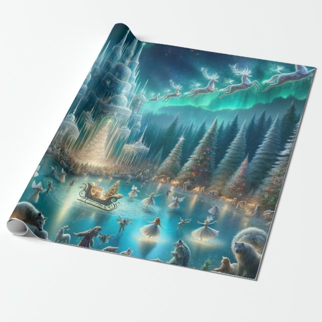 Papier Cadeau Noël magique (Déroulé)