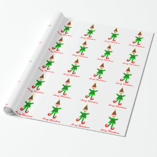 Papier Cadeau Noël mignon d'elfe