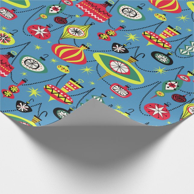Papier Cadeau Noël moderne de la moitié du siècle atomique des (Coin)