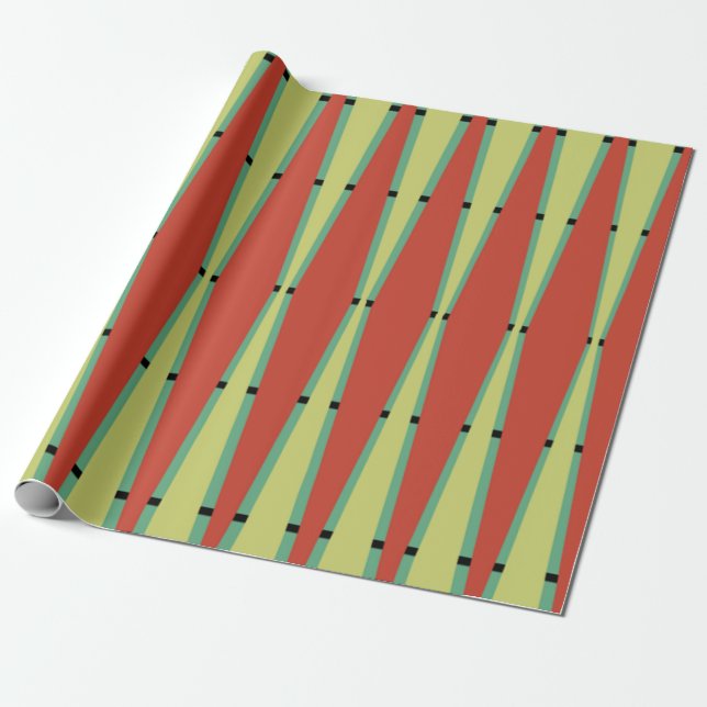 Papier Cadeau Noël moderne du milieu du siècle (Déroulé)