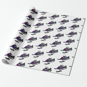 Papier Cadeau Noël motoneige