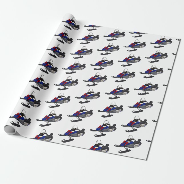 Papier Cadeau Noël motoneige (Déroulé)
